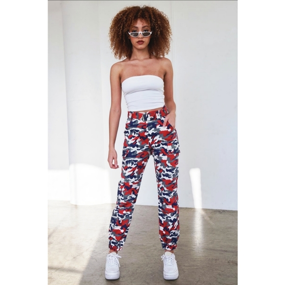 Red Camo Joggers - Picture 1 of 3